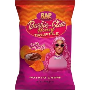 Slaná pochutina Rap Snacks Nicky Minaj bramborové chipsy s příchutí barbecue a lanýžů 71 g