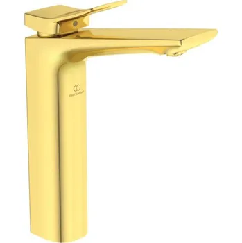 Vodovodní baterie Ideal Standard Conca - Umyvadlová baterie vysoká s odtokovou garniturou, kartáčovaná zlatá BC757A2