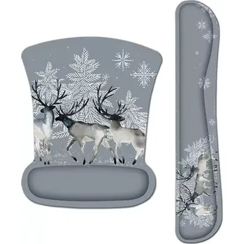 Podložka pod myš Huado Set podložka pod myš a zápěstí Vánoční soby