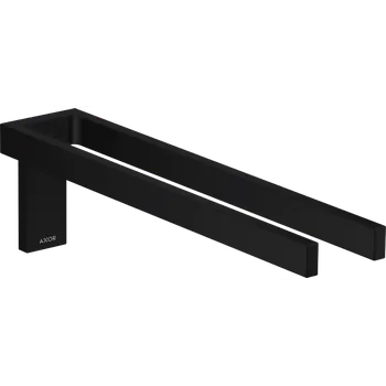 Držák na ručník AXOR Universal Rectangular věšák na ručník, dvouramenný, matná černá 42622670