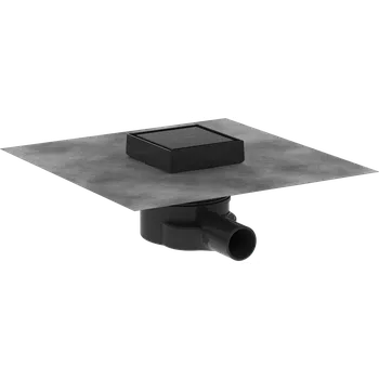 Hansgrohe RainDrain Point úplná sada podlahové vpusti 100/100 kryt zespodu pro obklady, matná černá 56247670