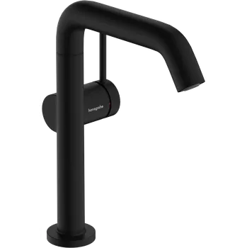 Vodovodní baterie Hansgrohe Tecturis S páková umyvadlová baterie 210 Fine CoolStart EcoSmart+ s otočným výtokem a odtokovou soupravou PushOpen, matná černá 73360670