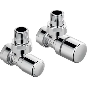 Ventil Zehnder Příslušenství - Set A rohový ventil a šroubení pro zpátečku Standard Line 1/2", chrom 838888