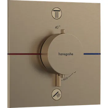 Vodovodní baterie Hansgrohe ShowerSelect Comfort E Termostat pod omítku pro 2 spotřebiče, kartáčovaný bronz 15572140