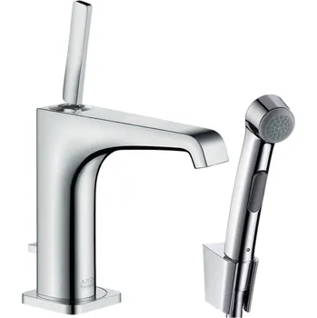 Vodovodní baterie AXOR Citterio E Páková umyvadlová baterie 130 s bidetovou sprškou a sprchovou hadicí 1,60 m, chrom 36130000