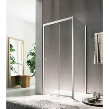 Glass 1989 Isy - Sprchový kout posuvné dveře do niky nebo v kombinaci s boční stěnou, velikost 120 cm, profily chromové, čiré sklo, GEO1007T500