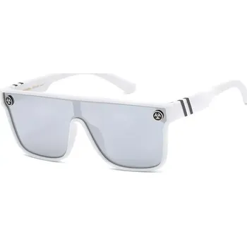 Sluneční brýle BIOHAZARD ploché zrcadlové sluneční brýle Bílé