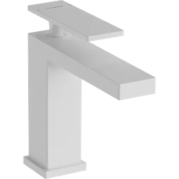 Vodovodní baterie Hansgrohe Tecturis E Páková umyvadlová baterie 110 EcoSmart+ bez odtokové soupravy, matná bílá 73011700