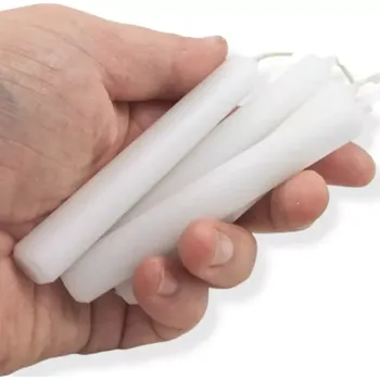 Výtvárné potřeby Vánoční svíčky stromečkové bílé - 12 ks