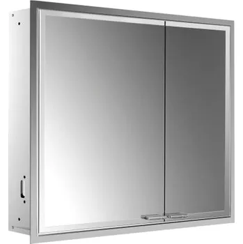Koupelnový nábytek Emco Prestige 2 - Vestavěná zrcadlová skříň 814 mm široké dveře vlevo se světelným systémem, zrcadlová 989708103