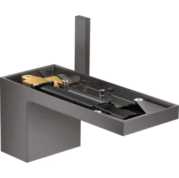 Vodovodní baterie AXOR MyEdition páková umyvadlová baterie 70 s odtokovou soupravou Push-Open bez destičky, kartáčovaný černý chrom 47012340