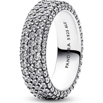 Prsten Prsten PANDORA se třemi řadami pavé 58 192634C01-58