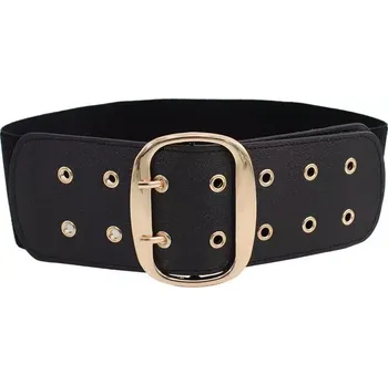 Opasek Dámský strečový široký pásek Helen Černý