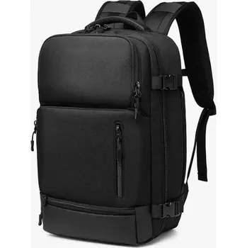 Městský batoh Ozuko Outdoor cestovní školní batoh s USB Daudet Černý 22L
