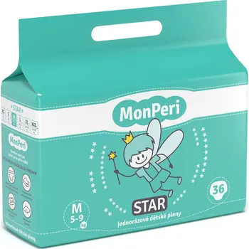 Plenkové kalhoty MonPeri STAR M 5-9kg (36ks) hypoalergenní jednorázové dětské pleny vel.3