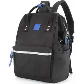 Městský batoh Himawari studentský batoh USB Sorrel Černo-modrý 19L