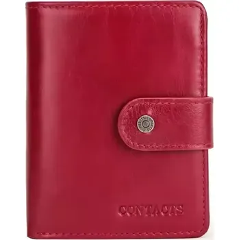 Contacts® malá kožená peněženka Proklos Červená