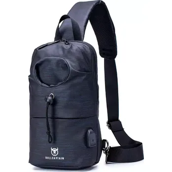 Bullcaptain taška přes rameno s USB Preben Modrá 6L