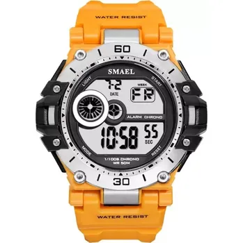 Hodinky Smael 1548 Pánské digitální hodinky Oranžové