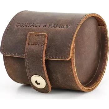 Box na hodinky Contacts® Kožená dárková krabička na hodinky Hnědá