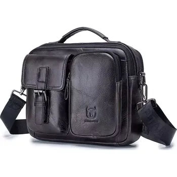 Bullcaptain pánská kožená taška Odoric Černá