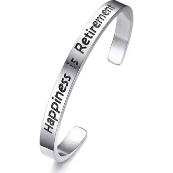 Náramek Náramek z chirurgické oceli Happiness is Retirement