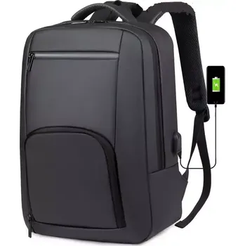 Městský batoh Weixier pánský elegantní batoh s USB Elmet Černý 16L