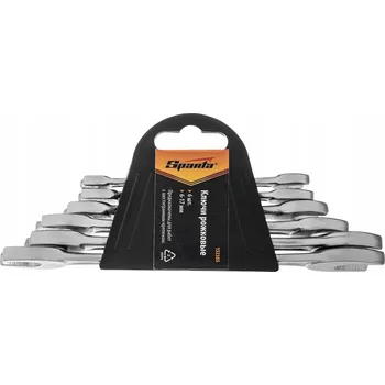 Klíč Otevřené klíče, sada klíčů 6 x 17 mm, leštěný chrom, 6 ks - MTX