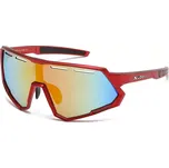 X-LOOP SHIELD sportovní zrcadlové sluneční brýle Červené