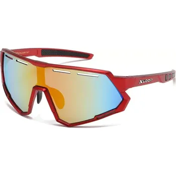 Sluneční brýle X-LOOP SHIELD sportovní zrcadlové sluneční brýle Červené