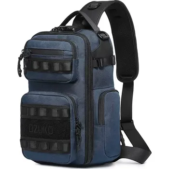 Ozuko batoh přes hruď se zámkem Nešer Modrý 12L