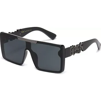 Sluneční brýle LOCS Hombre hranaté sluneční brýle Černé - Model brýlí Zlaté logo