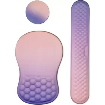 Podložka pod myš Huado Set podložka pod myš a zápěstí Bean fialovo-růžový