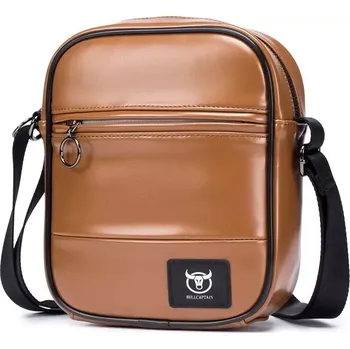 Bullcaptain pánská kožená messenger taška Asgeir Khaki