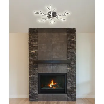 LED stropní svítidlo Samos 70 černé moderní do obýváku a ložnice 4000K CANDELLUX