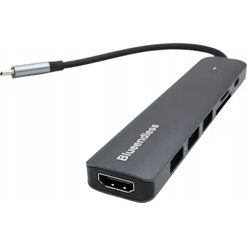 USB hub HUB 7v1 Adaptér USB-C / HDMI 4K / USB 3.0 / SD PD