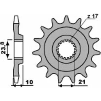 Nářadí na motocykly Ocelová standardní přední řetězová kola PBR 2260 - 520 2260.14.18NC