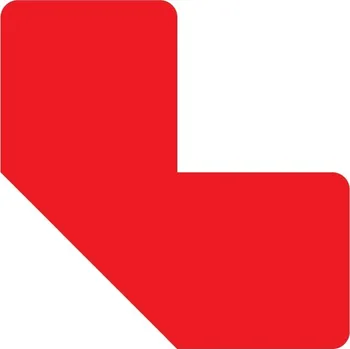 Samolepící etiketa Podlahové samolepicí značení Djois, PVC, tvar L, 10x5cm, 10ks, červené