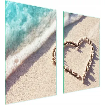 Obraz Skleněná ochranná deska na sporák 75x52 Srdce