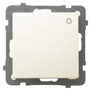 vypínač Tlačítkový vypínač zvonku pod omítku OSPEL AS ECRU krémový ŁP-5G/m/27