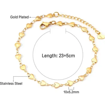 Náramek Stylový náramek na nohu ve zlaté barvě - 78G