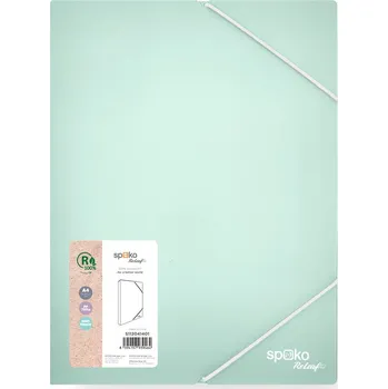 Archivační box Box na spisy A4 Spoko ReLeaf Soft touch s gumou - mentolová
