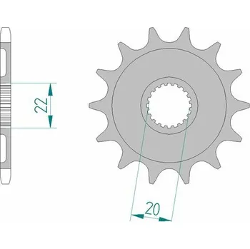 Nářadí na motocykly Ocelová standardní přední řetězová kola AFAM 21309 - 520 21309-13