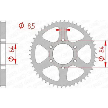 Nářadí na motocykly Ocelové standardní zadní kolo AFAM 14200 - 428 14200-50