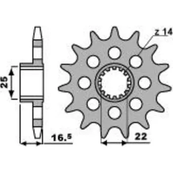 Nářadí na motocykly PBR Ocelová standardní přední řetězová kola 2171 - 520 2171.14.18NC