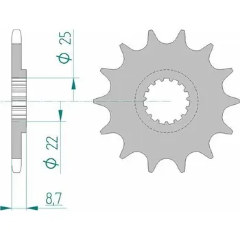 Nářadí na motocykly Ocelové samočisticí přední kolo AFAM 73301 - 520 73301+15