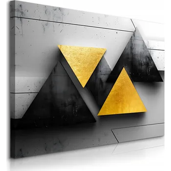 Obraz OBRAZ NA ZEĎ DO OBÝVÁKU GEOMETRICKÉ TVARY ABSTRAKCE 3D EFEKT 90x60