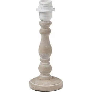 Stojací lampa Přírodní dřevěná noha k lampě s patinou – 10x26 cm