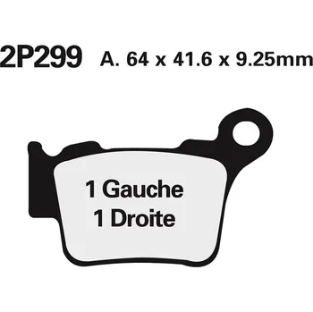 Nářadí na motocykly Brzdové destičky NISSIN Street /Off-Road Sintered Metal - 2P-299ST 2P-299ST