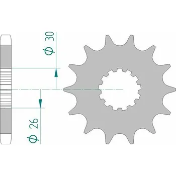 Nářadí na motocykly Ocelová standardní přední řetězová kola AFAM 88800 - 530 88800-18